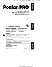 Poulan Pro 131 Instruction Manual