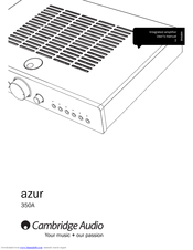 Cambridge Audio azur 350A User Manual