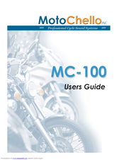 MotoChello MC-100 User Manual