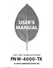 Planex FNW-4000-TX User Manual