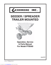 Gearmore PTB560 Operation, Service & Parts Manual