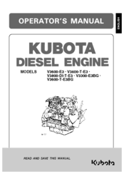 Kubota V3600-E3 Operator's Manual