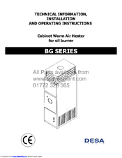 Desa BG 50 Operating Instructions Manual