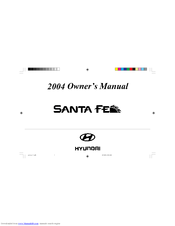 Hyundai Santa Fe 2004 Owner's Manual