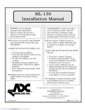 American Dryer Corp. ML-130 II Installation Manual
