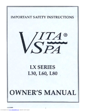 Vita Spa L60 Series Owner's Manual