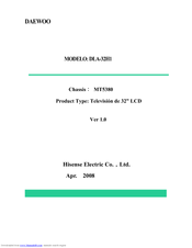 Daewoo DLA-32H1 Service Manual
