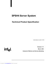 Intel SPSH4 - Server Platform - 0 MB RAM Technical Product Specification