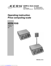 Kern RXB Operating	 Instruction