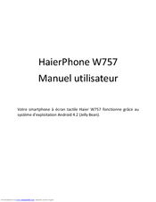 Haier W757 Manuel D'utilisation