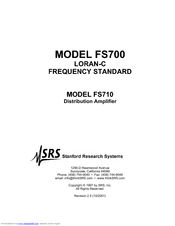 SRS Labs FS710 User Manual