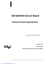 Intel SE7500CW2 Technical Product Specification
