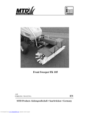 MTD FK 105 Operating Manual