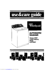 Whirlpool Design 2000 LA5700XP Use & Care Manual