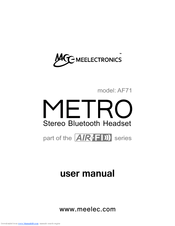 Meelectronics Metro AF71 User Manual