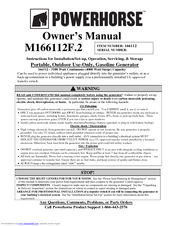 Powerhorse M166112F.2 Owner's Manual