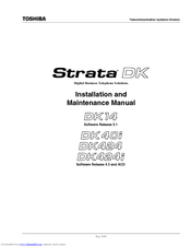 Toshiba DK14 Installation And Maintenance Manual