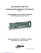 Vela CineView HD Pro 2000-0187-1 Installation And User Manual