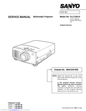Sanyo PLC-SW10 Service Manual