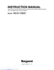 Ikegami MLM-1582C Instruction Manual