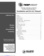 Temp-Heat THP-550 Installation And Service Manual