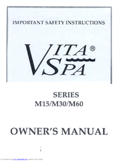 Vita Spa M60 Series Instructions Manual