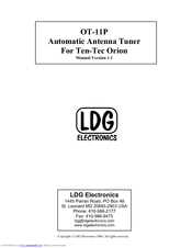 LDG OT-11P Instructions Manual