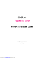 Gigabyte GS-SR295 Installation Manual