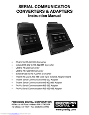 PRECISION DIGITAL PDA7485-I Instruction Manual