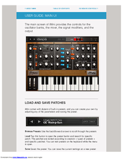 Arturia iMini User Manual