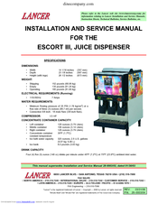 Lancer ESCORT III Installation And Service Manual