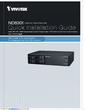 Vivotek ND8301 Quick Installation Manual