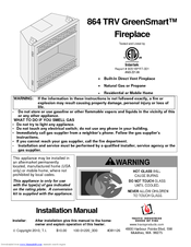 Travis Industries 864 TRVGreenSmart Installation Manual