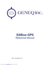 Geneq SXBlue Reference Manual