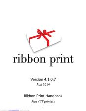 Ribbon print Plus Handbook