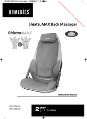 HoMedics ShiatsuMAX CBS-1000-GB Instruction Manual