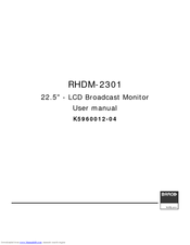 Barco RHDM-2301 User Manual