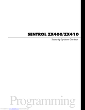 Sentrol ZX410 Programming Manual