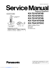 Panasonic KX-TG1072FXB Service Manual