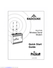 RadioLinx RLX-FHS Quick Start Manual