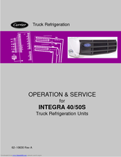 Carrier INTEGRA 50S Operation & Service Manual