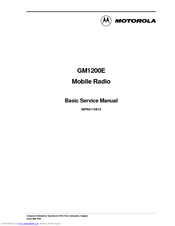Motorola GM1200E Service Manual