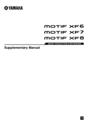 Yamaha MOTIF XF6 Supplementary Manual