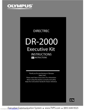Olympus DIRECTREC DR-2000 Instructions Manual