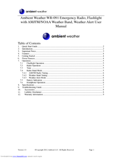 Ambient Weather WR-091 User Manual