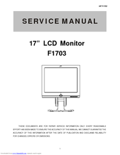 HP Pavilion F1703 Service Manual