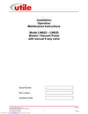 Utile LW825 Installation & Operation Manual