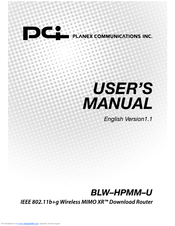 Planex BLW-HPMM-U User Manual