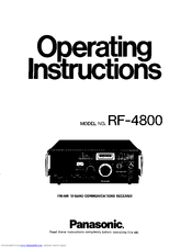Panasonic RF-4800 Operating Instructions Manual
