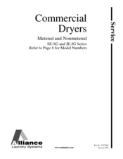 Alliance Laundry Systems JE2870 Service Manual